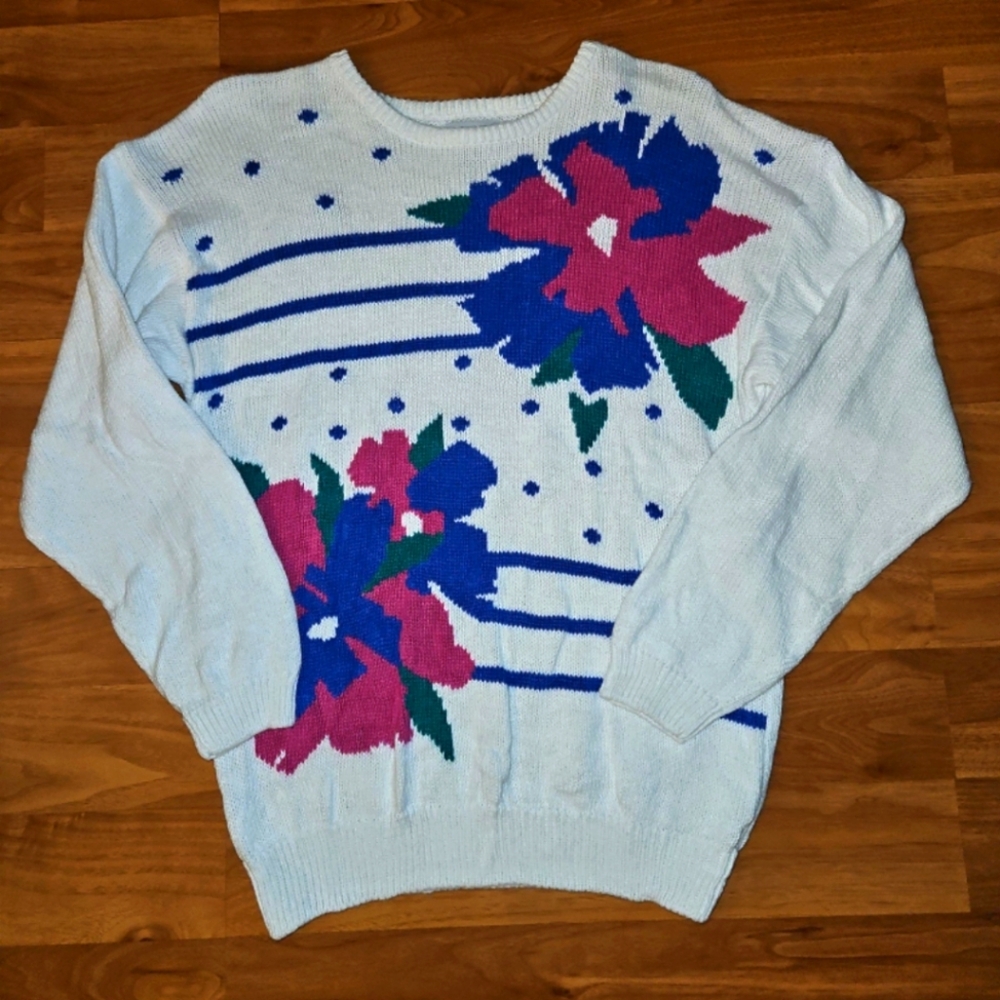 Vintage Floral Sweater